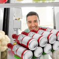 thumbnail image 4 of Bottle And Can Stacker For Refrigerator, 2pcs Non-slip Silicone Collapsible Wine Rack Beer Can Holder Organizer. (red And Green), 4 of 5