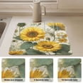 thumbnail image 4 of Dish Drying Mat Absorbent Dish Drainer Kitchen Counter 15.7x11.8inch Dish Drying Pad for Countertops Sinks Draining Racks Sunflower and Bee Pattern, 4 of 9