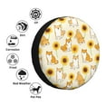 thumbnail image 5 of Gaeub Shiba Inu Dog and Sunflower 14-17in Tire Cover, Spare Tire Cover, for Camper Caravan, Trailer, Car, Truck, SUV, Jeep - 15 inch, 5 of 9