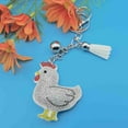 thumbnail image 6 of 2Pcs Rhinestones Keychain Ornament Chicken Key Holder Bag Charm for Women Girl Purse Backpacks Charm Key Chain Accessory, 6 of 8