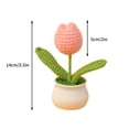 thumbnail image 2 of Simulated Flower Pot Finished Woolen Flower Indoor Car Decoration Small Pot, 2 of 5