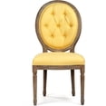 thumbnail image 2 of Zentique B004-Z E272 J Tufted Medallion Yellow Linen Side Chair, 21 x 41 x 19 in., 2 of 4