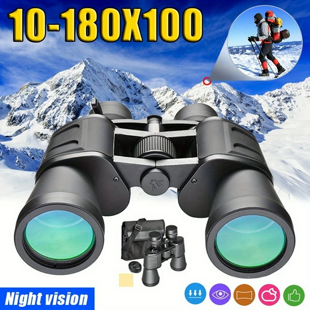 CHOK 180x100 Powerful Binoculars Day/Low Optics Hunting Outdoor Camping With Case