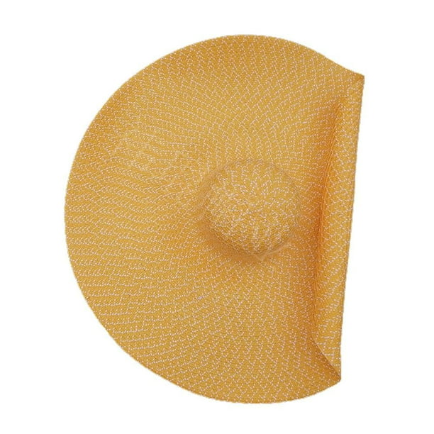 Sombrero De Paja De Ala Ancha Para Mujer, Sombrero De Paja Flexible Para El Verano, Ropa De Playa, Sombrero Para El Sol, Protección Uv, Sombrero De Playa Enrollable Cateissary AP006907-05