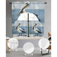 thumbnail image 3 of Seaside Pelican Kitchen Curtains Sets 24 Inch Length with Valance, Blue Rustic Art Ocean Birds Swag Valances and Tiers Curtain Set Drapes Swag Curtains for Living Room, Bathroom, Bedroom, Cafe, 3 of 6