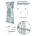 thumbnail image 3 of Teal Grey Coral Coastal Blackout Curtains, French Door Curtains for Door Window, Summer Beach Seaside Nautical Privacy Drapery for Patio/Sidelight Doors, 1 Panel with Tieback, 54 x 72 Inches, 3 of 6