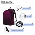thumbnail image 3 of Easygdp Dark Purple Glitter Durable Canvas Laptop Backpack,Water-Resistant,Adjustable Shoulder Strap,Large Capacity,Lightweight,Fits 15-17in Laptops for School, Work, Travel-Small, 3 of 5