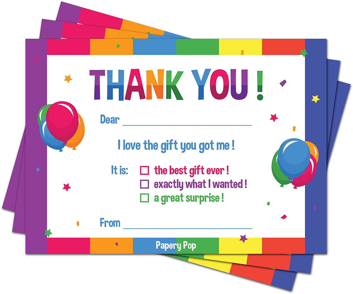 kids-thank-you-cards-with-envelopes-15-count-kids-birthday-thank