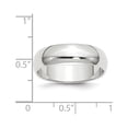 thumbnail image 2 of 14k Or Blanc Solide Poli Demi Ronde Gravable 6mm Demi Ronde Bague Taille 10,5 Bijoux Cadeaux pour les Femmes, 2 of 3