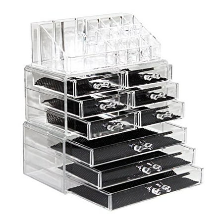 Pier 17@ #1 Makeup Organizer For Your Cosmetic & Jewelry. Best Makeup Storage With Size 9.4 x 11.8 x