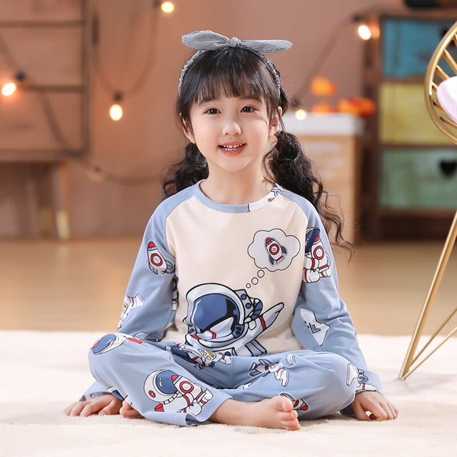 Conjunto de pijama de Blancanieves de Disney para niños, ropa de dormir para niñas, primavera y otoño, pijama de Navidad de manga larga con dibujos animados para bebés, altura 105-115cm Gao Jinjia LED
