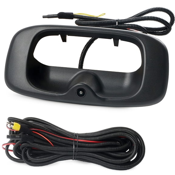 Tailgate Handle Backup Camera Compatible with 1999-2006 Chevy Silverado GMC Sierra 1500 2500 3500 HD Waterproof Reversing Rear View Back Up Camera, Tailgate Handle Backup Kit Replaces# 15228541