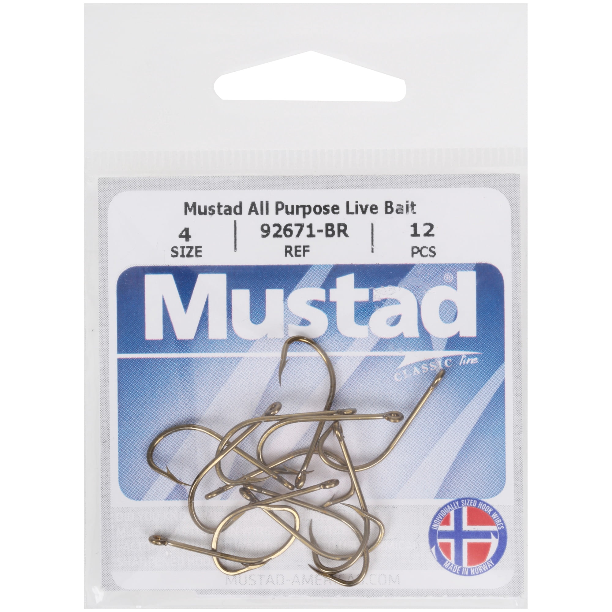 Mustad Baitholder Hook (Bronze) - Size: #1 12pc