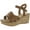 Tan, variant on White Mountain Womens SIMPLE Faux Leather Ankle Strap Wedge Sandals