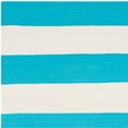 thumbnail image 4 of SAFAVIEH Montauk Saranna Striped Cotton Runner Rug, Turquoise/Ivory, 2'3" x 7', 4 of 5
