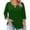 30# Army Green, variant on Womens Plus Size 3/4 Sleeve Tops Summer Casual Cut Out Ring Keyhole Neck T-Shirts Loose Fit Tees Tunic Shirts,Army Green,2XL