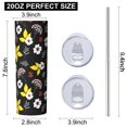 thumbnail image 3 of Pioneer Flower Floral Print Pattern 20oz Skinny Tumbler with Straw & Lid, Double Wall Vacuum Insulated Cup, Leak-Proof, Cup Holder Friendly, Hot 6H Cold 12H, 3 of 6