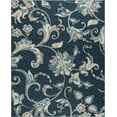 thumbnail image 3 of Transitional 8x10 Area Rug (7'10'' x 9'10'') Floral Navy, Aqua Living Room Easy to Clean, 3 of 10
