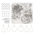 thumbnail image 2 of Kit de fabricación de aretes de 196 Uds., partes traseras de aretes de goma transparente, ganchos para aretes, anillos de salto para fabricación de Zulema Ganchos para hacer aretes, 2 of 8