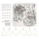 thumbnail image 2 of 196 PCS Kit para aretes 40 Ganchos para aretes de plata 80 Anillos abiertos 40 Espaldas para aretes 36 Suministros para aretes de aro, 2 of 9
