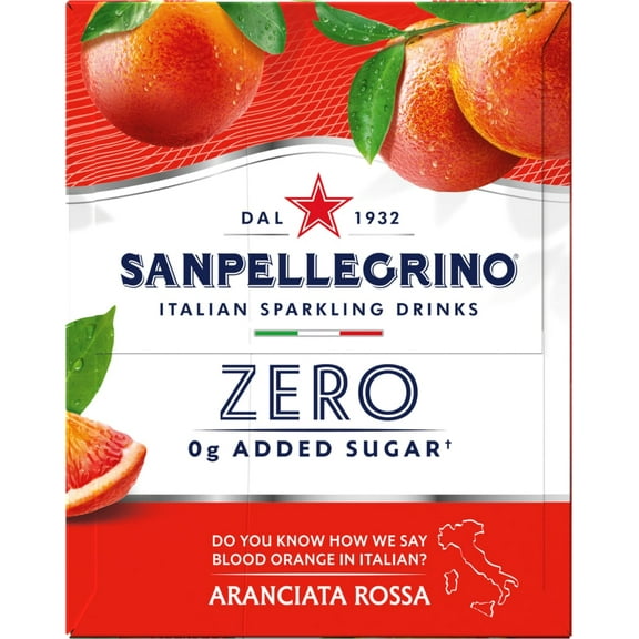 SanPellegrino Blood Orange Italian Sparkling Drinks Cans - 6 pk / 11.15 fl oz