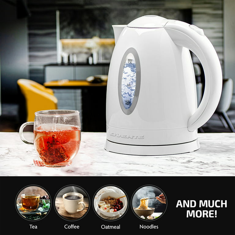 VAVSEA Travel Electric Kettle, Small Portable Tea Coffee Kettle, Hot Water  Boiler with 8 Temperature Control, 304 Stainless Steel,White 