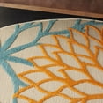 thumbnail image 6 of 8â€™ Round Orange Floral Outdoor Area Rug, 6 of 7
