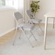 thumbnail image 4 of 4-pack beige folding sillas: padded cushion & back, metal frame, holds up to 350 lbs - suitable para home, oficina, indoor & outdoor events, 4 of 9