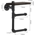 thumbnail image 3 of Oumilen Industrial Black Wall-Mounted Toilet Paper Holder, 3 of 7