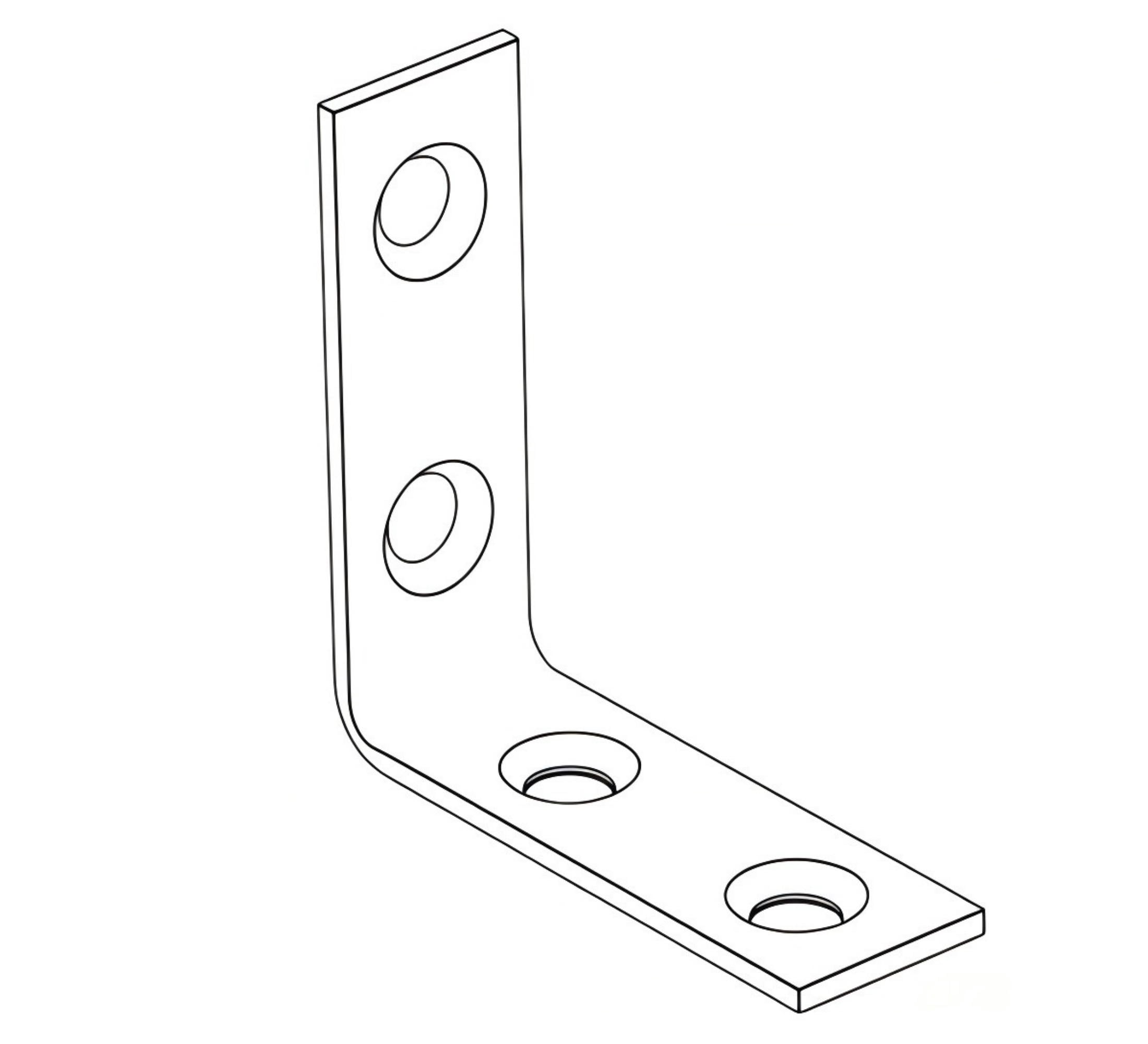 Hyper Tough 1-1/2 in. Stainless Steel Corner Brace with Screws, Black, 20 Pack