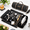 Black - Silver, variant on Bartender Kit Bag With Cocktail Shaker Set - Waxed Canvas Traveling Bar Tools 17-pc Travel Mixology Bartending Kits Mobile Roll S