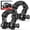 Black 3/4" 31 Ton 2 Pack, variant on 4 PCS Small 5/8" D-Ring Shackles | 3.25 Ton (7165 lbs) Capacity Heavy Duty Off-Road Recovery Shackle Kit for Cars and Other Applications for Tie Downs Towing Black & red