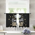thumbnail image 3 of Black Graduation Sheer Curtains 45 Inch Length 2 Panels Set, Semi Transparent Voile Rod Pocket Curtains for Living Dining Room Bedroom Drapes Yellow Star, 3 of 8