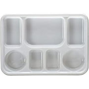 Disposable Plastic Plates 7 Compartment Thali - White (600 Pack)