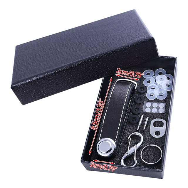 Agiferg Leather Key Organizer Creative Key Chain Key Storage Device Key Bag Men And Women Storage Key Bag