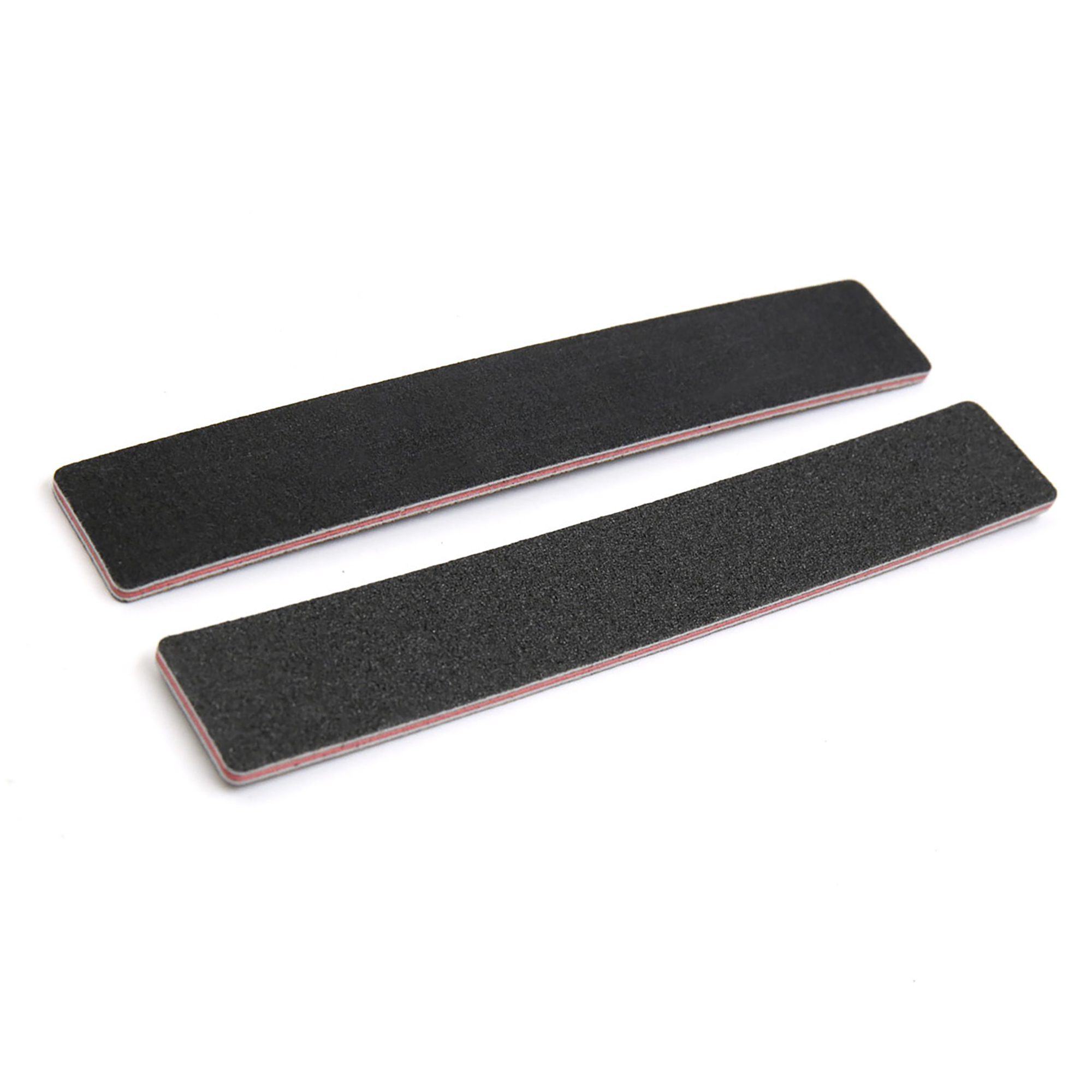Unique Bargains 2pcs Black Straight Square Ends Double Sided Nail Art Sanding File