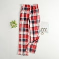 thumbnail image 2 of Women Pajama Pants Plush Sleep Pants Soft Elastic Waist Pajama Bottoms Patterned Pants With 2 Pockets for Cozy and Warm Nightwear,Red,XL, 2 of 7