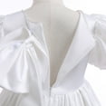 thumbnail image 6 of EnJoCho Satin Flower Girl Dress Wedding Puff Sleeve Bot-Knot Glittering Tulle Ball Gowns Knee Length Birthday Pageant Dresses Teenage Wedding Dress Fl𝗈wy, 6 of 9