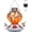 Orange, variant on Hummingbird Feeder, Hand Blown Glass Hummingbird Feeders for Outdoors Hanging, Ant Moat, 5 Bee-Proof Ports, Leak-Proof, 360 °   Perch, 22oz, Blue Peony Gifts for Women Men, Gifts for Mom Dad