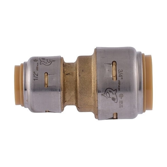 Sharkbite Max Adapter,Brass,3/4 in Size A Pipe Size UR058