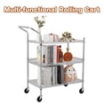 thumbnail image 4 of Commercial Grade Cart, Ventilated Storage Baskets with Wire Shelves and Handle, Food Storage Trolley, Utility Shelf, 3 Tiers, High/Low Handle, 4 of 7