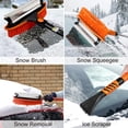 3-in-1Ice Scraper And Extendable Snow Brush Emergency Snow Shovel For Car