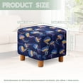 thumbnail image 3 of SCRAWLGOD Jellyfish Print Navy Blue Ottoman Cover Square Footrest Sofa Slipcovers Soft Stretch Stool Cover with Elastic Band Footstool Protector Covers for Living Room, 3 of 7