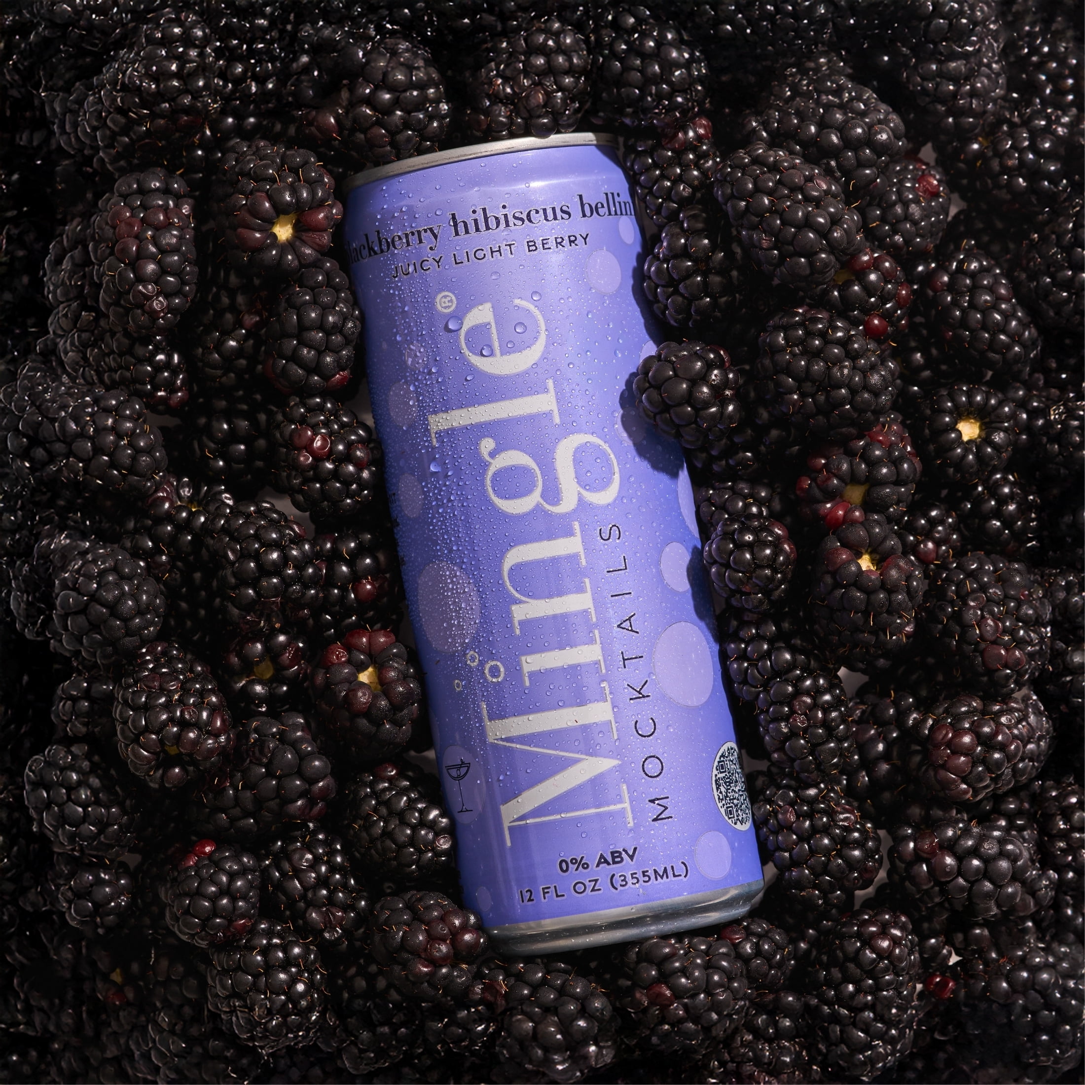 Mingle Mocktails Blackberry Hibiscus Bellini, 4 Pack, 12 fl oz Can