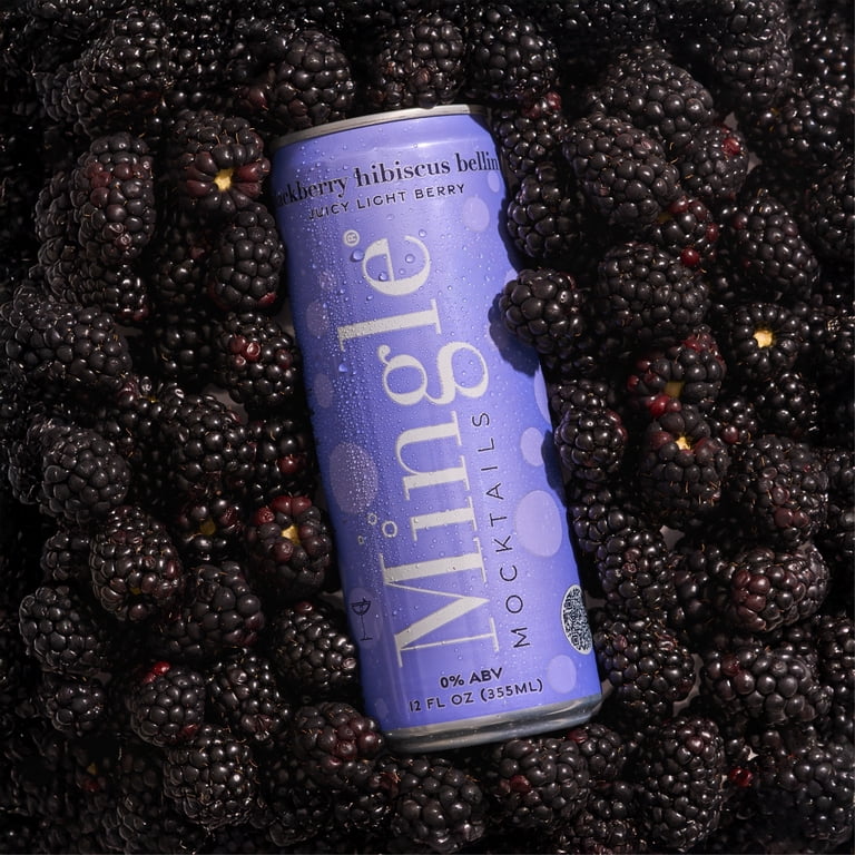 Mingle Mocktails, Non-Alcoholic Blackberry Hibiscus Bellini, 4