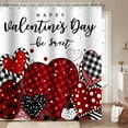 thumbnail image 3 of MIZHONA Valentine's Day Shower Curtains Soft Touch Heart Polyester,47"W x 64"L Washable, 3 of 6
