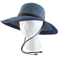 thumbnail image 3 of 442GB Medium Women's Grey and Blue Wide Brim Hat, 3 of 3
