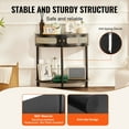 thumbnail image 6 of Half-Moon Rattan Console Table with 2 Storage Drawers & Sliding Door, Black - Entryway Hallway Furniture, 6 of 7