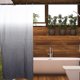 thumbnail image 2 of Kit de cortina de baño impermeable Kit de cortina de ducha de baño con anillos para colgar, 2 of 6