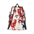 thumbnail image 3 of Daiia Roosters Vintage Canvas Backpack for Men and Women ,Hiking Backpack,Travel Laptop Bag for School,Large Capacity Backpack, 3 of 8